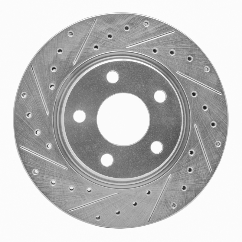 Picture of R1 04-09 Buick Allure Front Left Drilled & Slotted Silver Brake Rotor