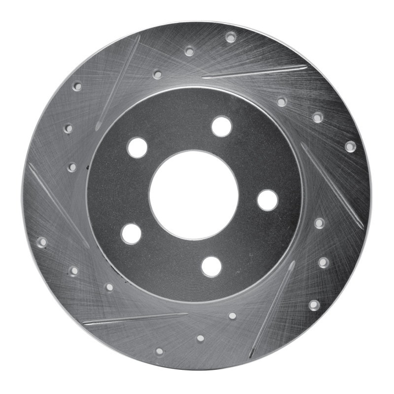 Picture of R1 04-12 Chevrolet Malibu Rear Left Drilled & Slotted Silver Brake Rotor