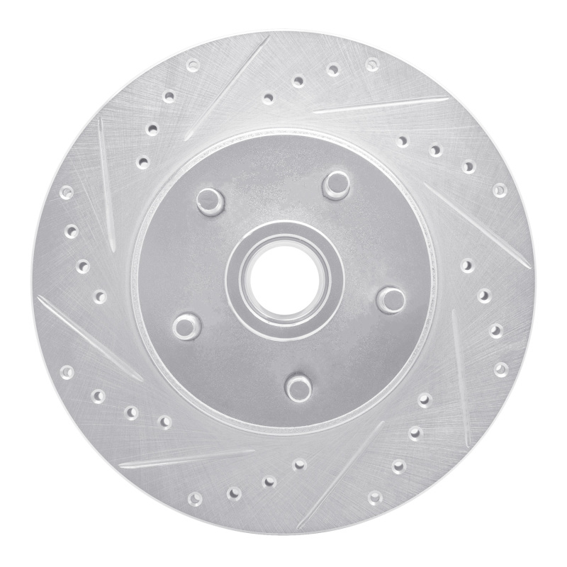 Picture of R1 68-70 Ford Falcon Front Left Drilled & Slotted Silver Brake Rotor