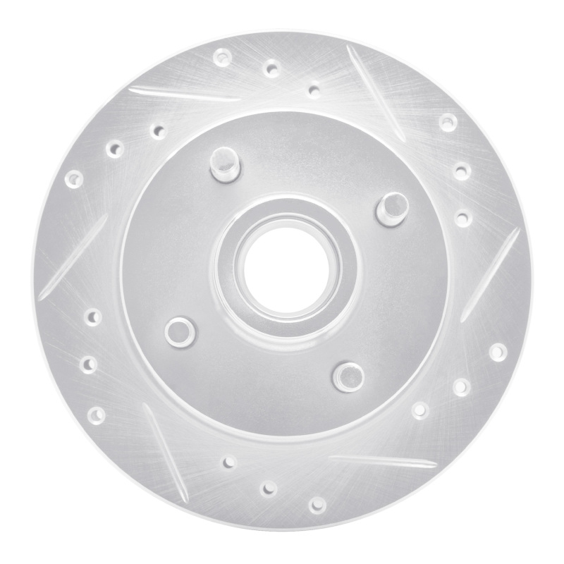 Picture of R1 79-81 Ford Mustang Front Right Drilled & Slotted Silver Brake Rotor