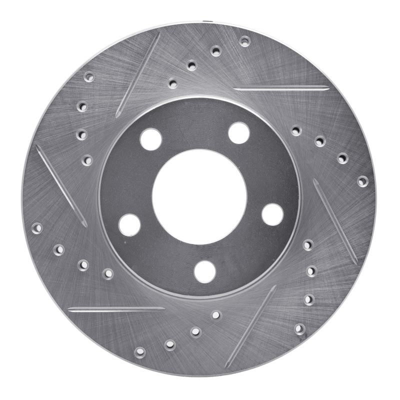 Picture of R1 94-04 Ford Mustang Front Left Drilled & Slotted Silver Brake Rotor