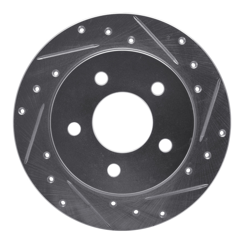 Picture of R1 94-04 Ford Mustang Rear Right Drilled & Slotted Silver Brake Rotor