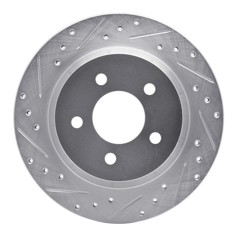 Picture of R1 94-04 Ford Mustang Rear Left Drilled & Slotted Silver Brake Rotor