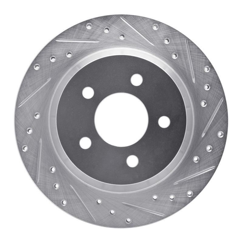 Picture of R1 94-04 Ford Mustang Rear Right Drilled & Slotted Silver Brake Rotor