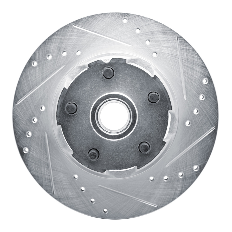 Picture of R1 65-67 Ford Ranchero Front Right Drilled & Slotted Silver Brake Rotor