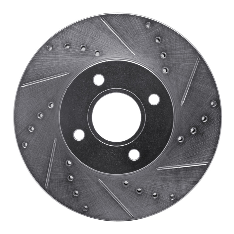 Picture of R1 05-12 Ford Focus Front Right Drilled & Slotted Silver Brake Rotor