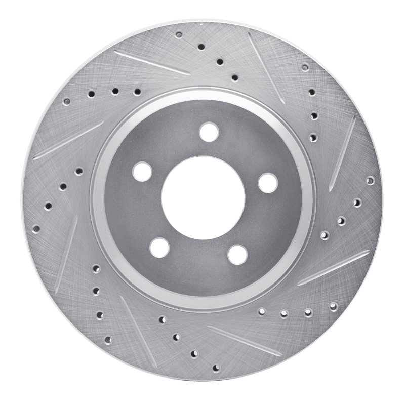 Picture of R1 05-14 Ford Mustang Front Right Drilled & Slotted Silver Brake Rotor