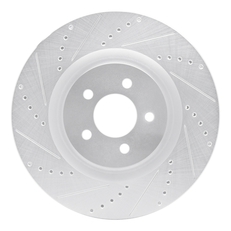 Picture of R1 07-14 Ford Mustang Front Left Drilled & Slotted Silver Brake Rotor