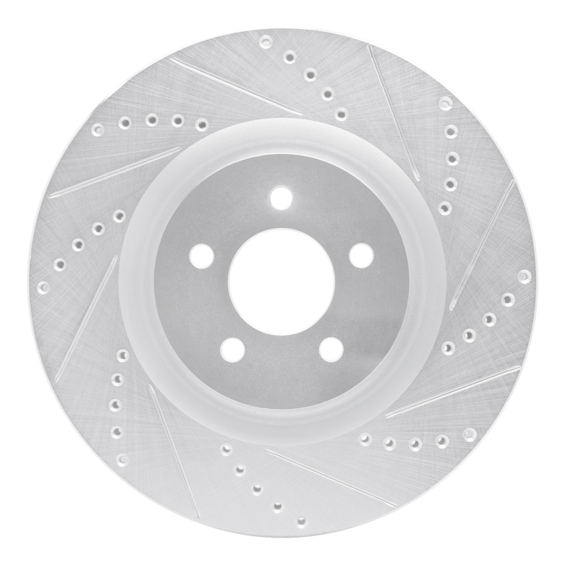 Picture of R1 07-14 Ford Mustang Front Right Drilled & Slotted Silver Brake Rotor