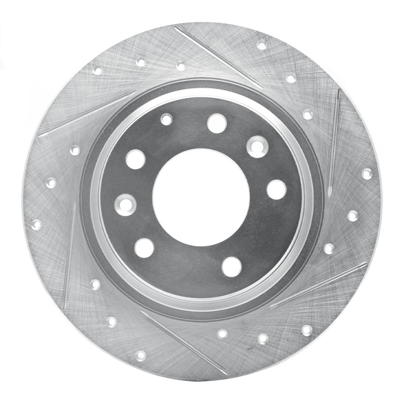 Picture of R1 98-15 Ford Fusion Rear Right Drilled & Slotted Silver Brake Rotor