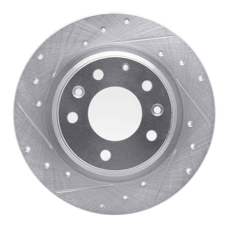 Picture of R1 98-15 Ford Fusion Rear Left Drilled & Slotted Silver Brake Rotor