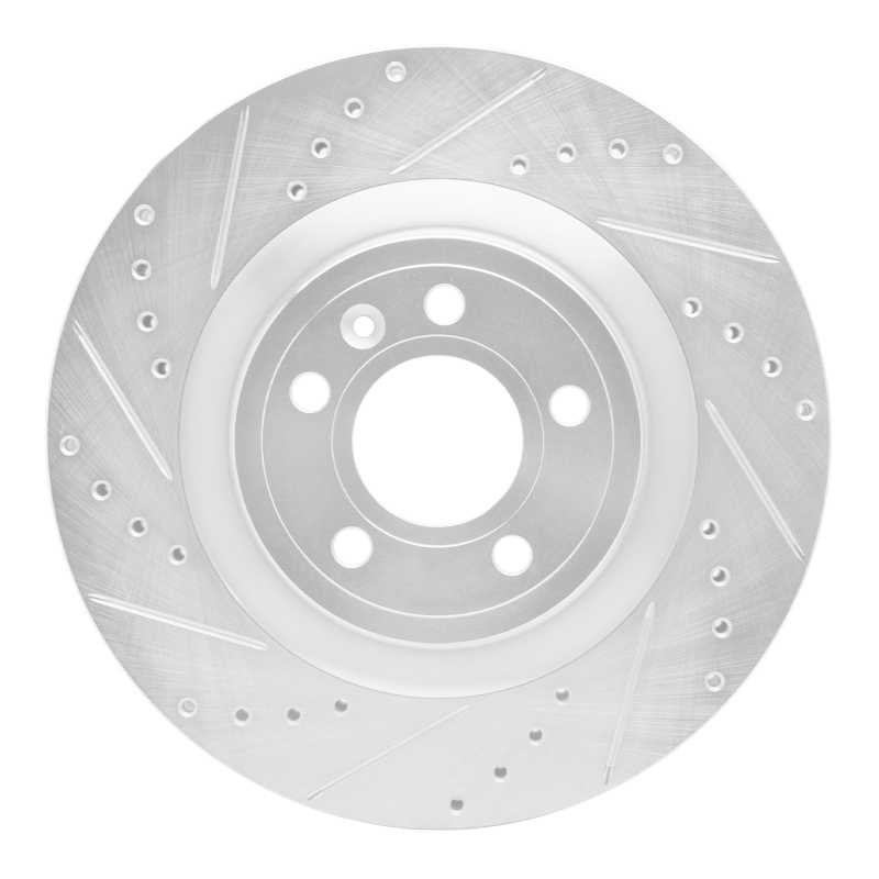 Picture of R1 11-14 Ford Mustang Front Left Drilled & Slotted Silver Brake Rotor
