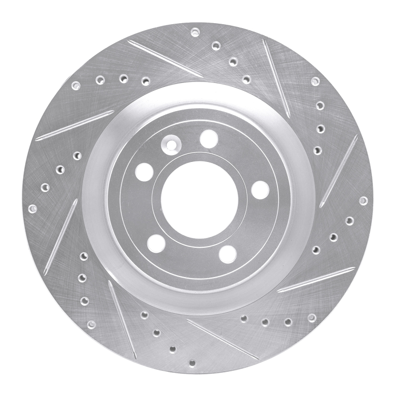 Picture of R1 11-14 Ford Mustang Front Right Drilled & Slotted Silver Brake Rotor
