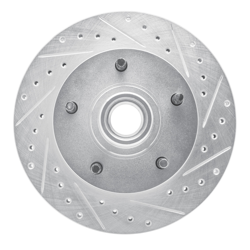 Picture of R1 73-93 Ford E-100 Econoline Front Right Drilled & Slotted Silver Brake Rotor