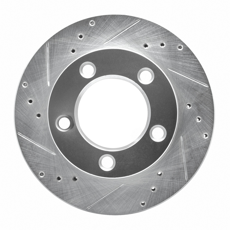Picture of R1 76-93 Ford F-150 4WD Front Left Drilled & Slotted Silver Brake Rotor