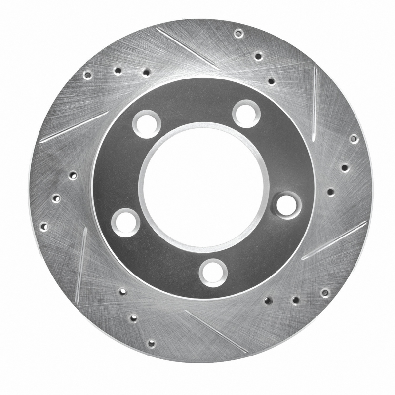 Picture of R1 76-93 Ford F-150 4WD Front Right Drilled & Slotted Silver Brake Rotor