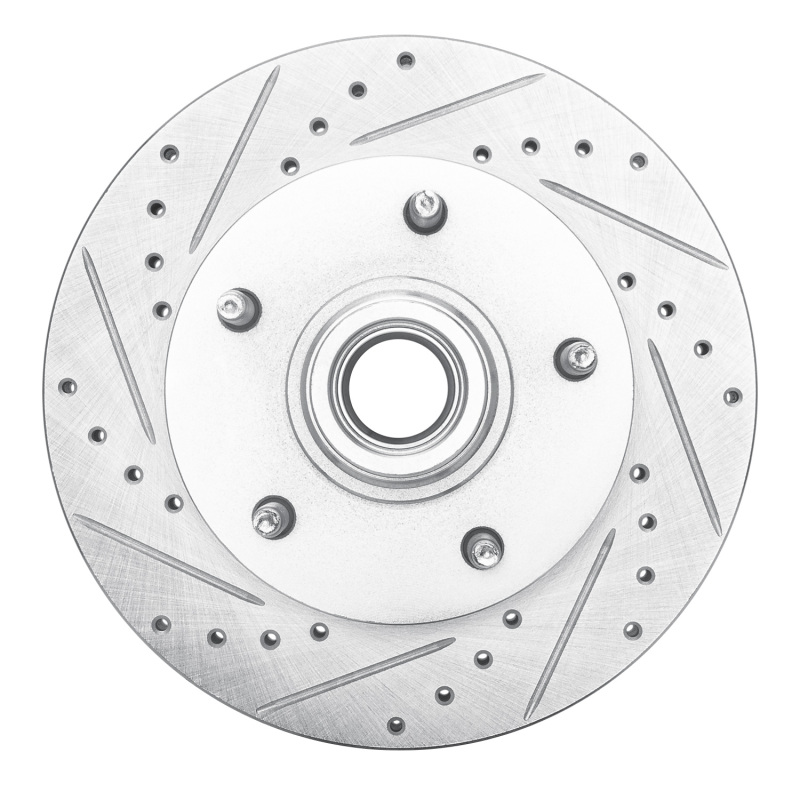 Picture of R1 94-01 Ford E-150 Econoline Club Wagon Front Left Drilled & Slotted Silver Brake Rotor