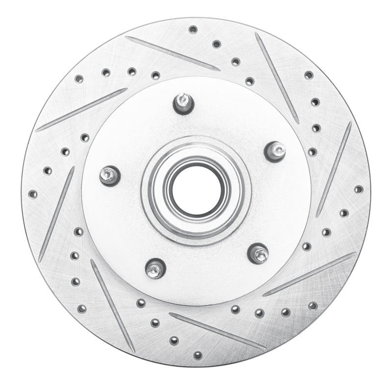 Picture of R1 94-01 Ford E-150 Econoline Club Wagon Front Right Drilled & Slotted Silver Brake Rotor