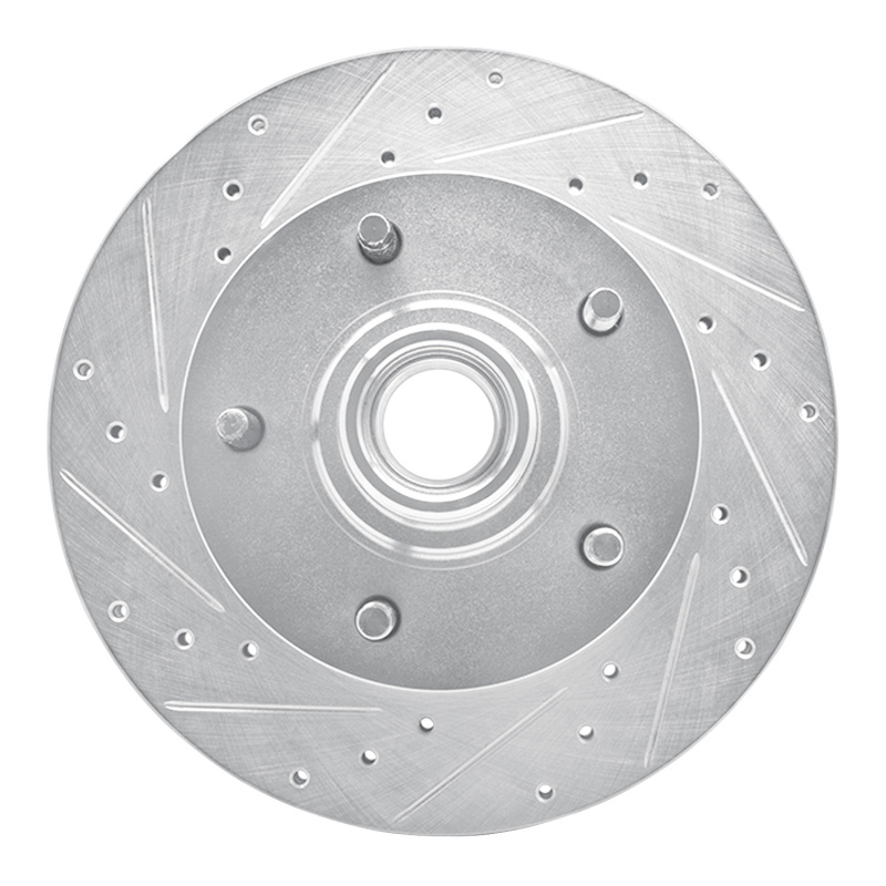 Picture of R1 94-03 Ford E-150 Econoline Front Left Drilled & Slotted Silver Brake Rotor
