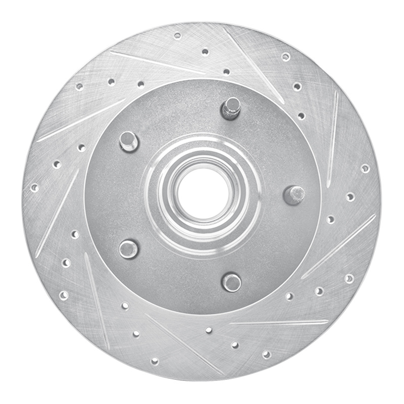 Picture of R1 94-03 Ford E-150 Econoline Club Wagon Front Right Drilled & Slotted Silver Brake Rotor