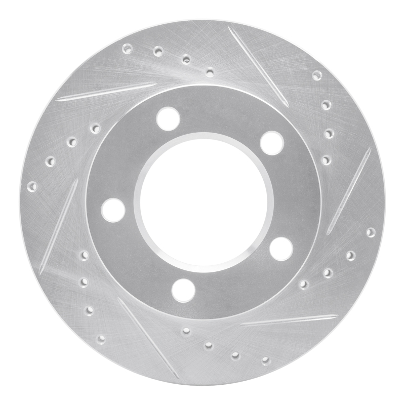 Picture of R1 94-96 Ford F-150 4WD Front Right Drilled & Slotted Silver Brake Rotor
