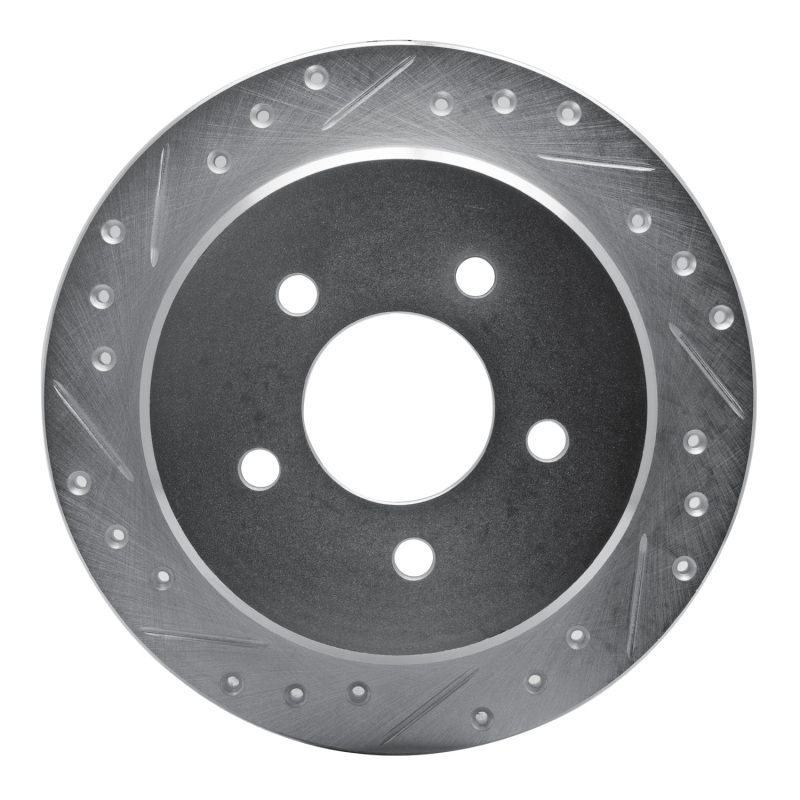 Picture of R1 95-02 Ford Explorer Rear Left Drilled & Slotted Silver Brake Rotor