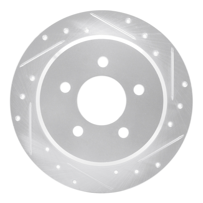 Picture of R1 95-02 Ford Explorer Sport Rear Right Drilled & Slotted Silver Brake Rotor