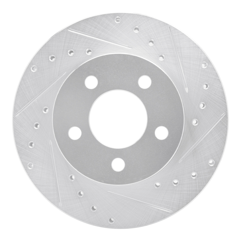 Picture of R1 95-02 Ford Ranger (USA/Canada) Front Right Drilled & Slotted Silver Brake Rotor
