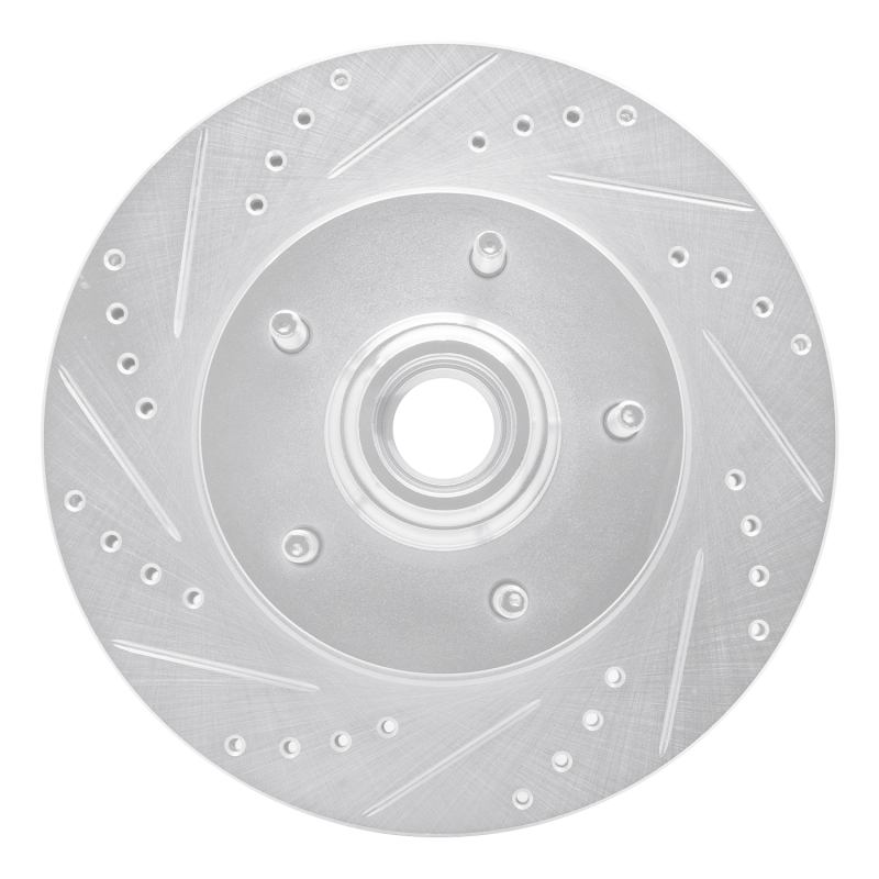 Picture of R1 97-99 Ford F-150 RWD Front Left Drilled & Slotted Silver Brake Rotor