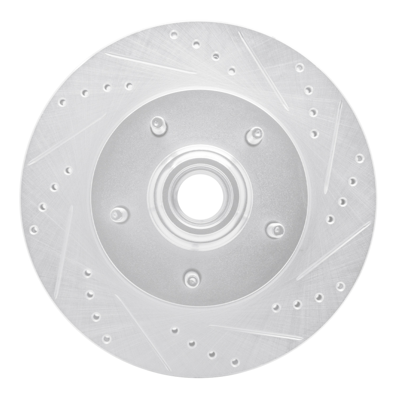 Picture of R1 97-99 Ford F-150 RWD Front Right Drilled & Slotted Silver Brake Rotor