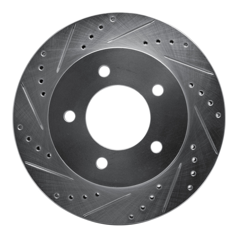 Picture of R1 97-04 Ford F-150 4WD Front Left Drilled & Slotted Silver Brake Rotor