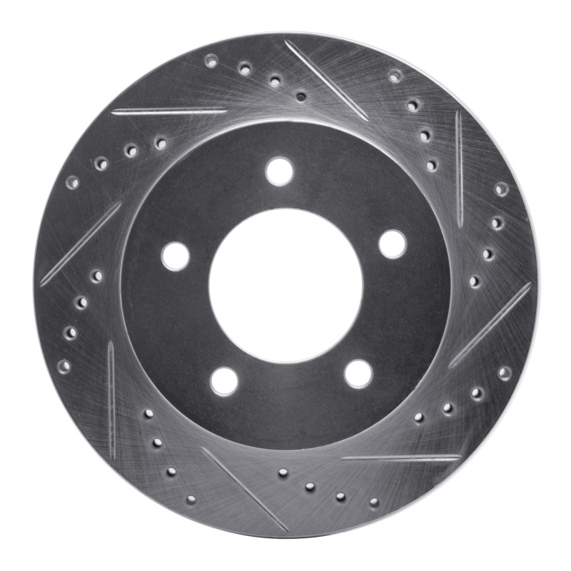 Picture of R1 97-04 Ford F-150 4WD Front Right Drilled & Slotted Silver Brake Rotor