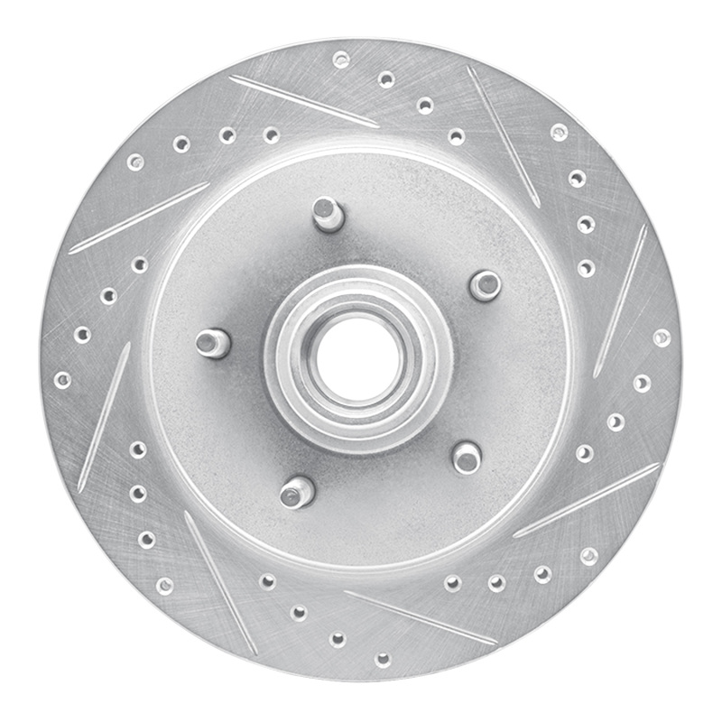 Picture of R1 97-00 Ford F-150 RWD Front Right Drilled & Slotted Silver Brake Rotor
