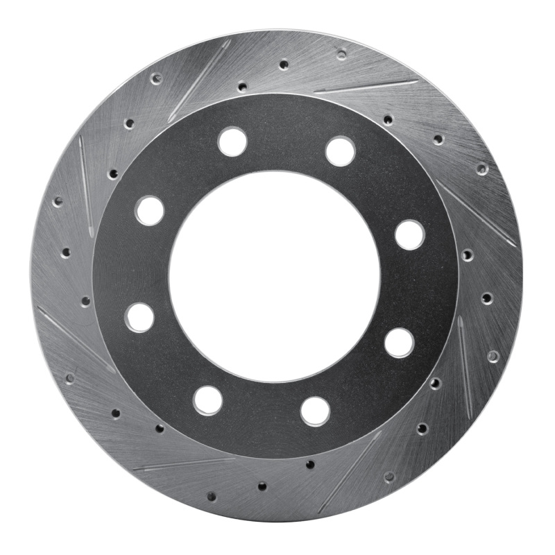 Picture of R1 99-05 Ford F-250 2WD (Super Duty) Rear Left Drilled & Slotted Silver Brake Rotor