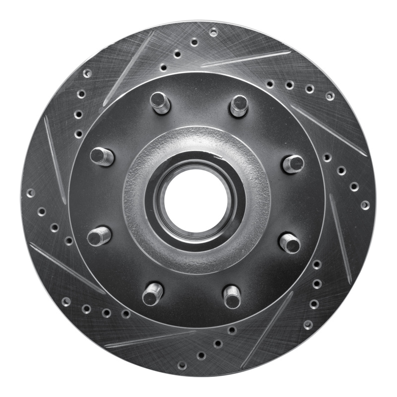 Picture of R1 99-02 Ford Excursion Front Left Drilled & Slotted Silver Brake Rotor