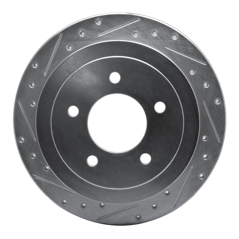 Picture of R1 97-04 Ford Expedition Rear Left Drilled & Slotted Silver Brake Rotor
