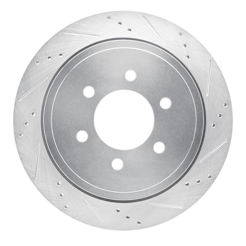 Picture of R1 02-06 Ford Expedition Rear Right Drilled & Slotted Silver Brake Rotor