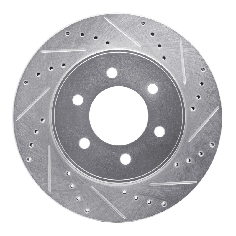 Picture of R1 04-08 Ford F-150 4WD Front Right Drilled & Slotted Silver Brake Rotor