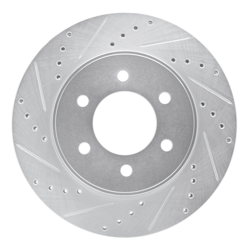 Picture of R1 04-08 Ford F-150 4WD Front Left Drilled & Slotted Silver Brake Rotor