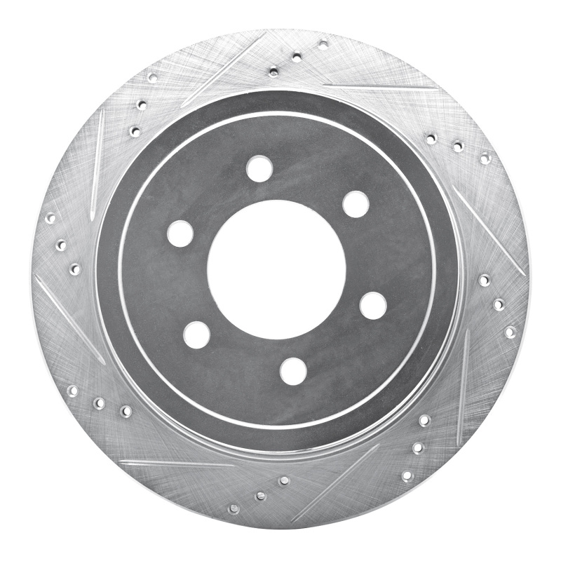 Picture of R1 04-11 Ford F-150 4WD Rear Left Drilled & Slotted Silver Brake Rotor