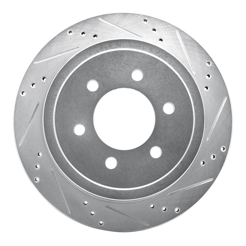 Picture of R1 04-11 Ford F-150 RWD Rear Right Drilled & Slotted Silver Brake Rotor