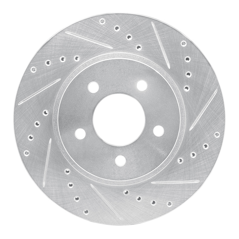 Picture of R1 05-12 Ford Escape Front Right Drilled & Slotted Silver Brake Rotor