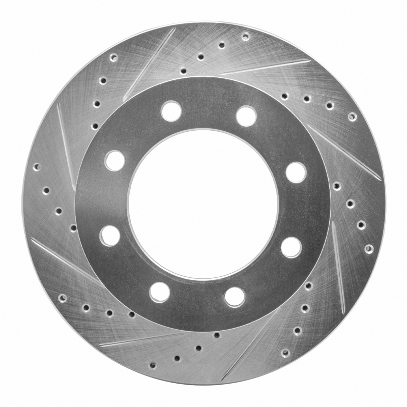 Picture of R1 05-12 Ford F-250 4WD (Super Duty) Front Left Drilled & Slotted Silver Brake Rotor