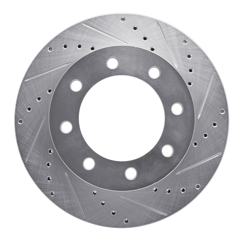 Picture of R1 05-12 Ford F-250 4WD (Super Duty) Front Right Drilled & Slotted Silver Brake Rotor
