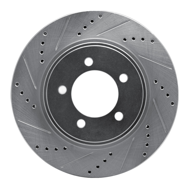 Picture of R1 06-10 Ford Explorer Sport Trac Front Left Drilled & Slotted Silver Brake Rotor