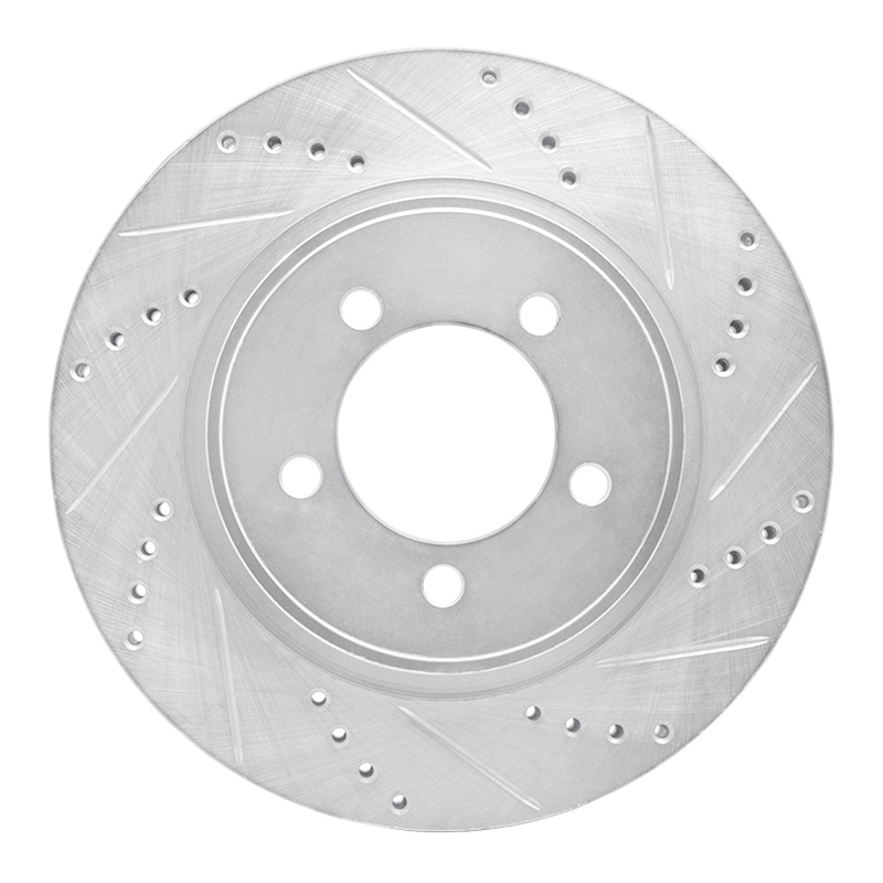 Picture of R1 06-10 Ford Explorer Sport Trac Front Right Drilled & Slotted Silver Brake Rotor