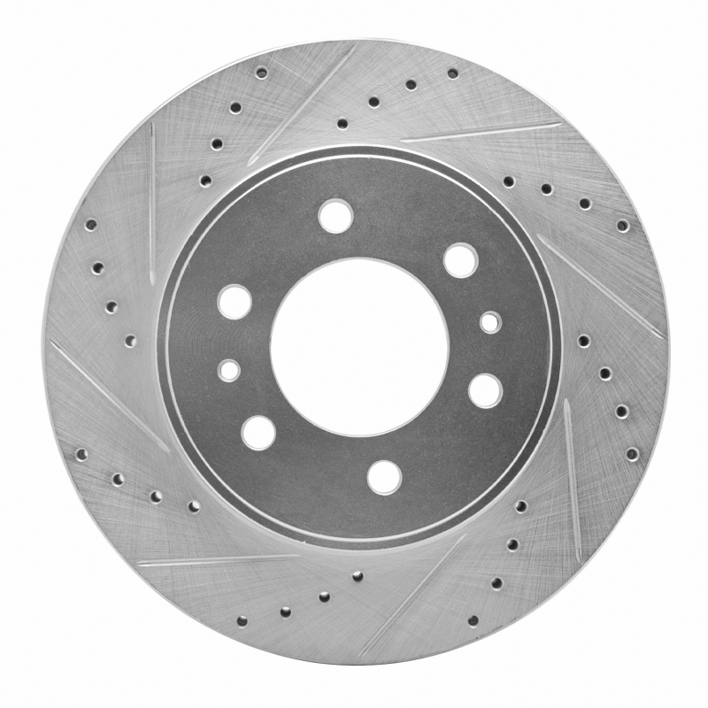Picture of R1 09-09 Ford F-150 RWD Front Left Drilled & Slotted Silver Brake Rotor