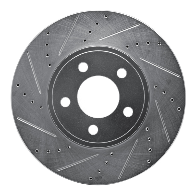 Picture of R1 03-11 Ford Crown Victoria Front Left Drilled & Slotted Silver Brake Rotor