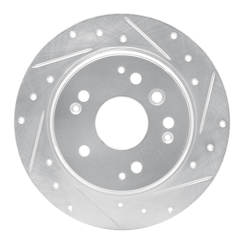 Picture of R1 99-11 Acura TL Rear Right Drilled & Slotted Silver Brake Rotor