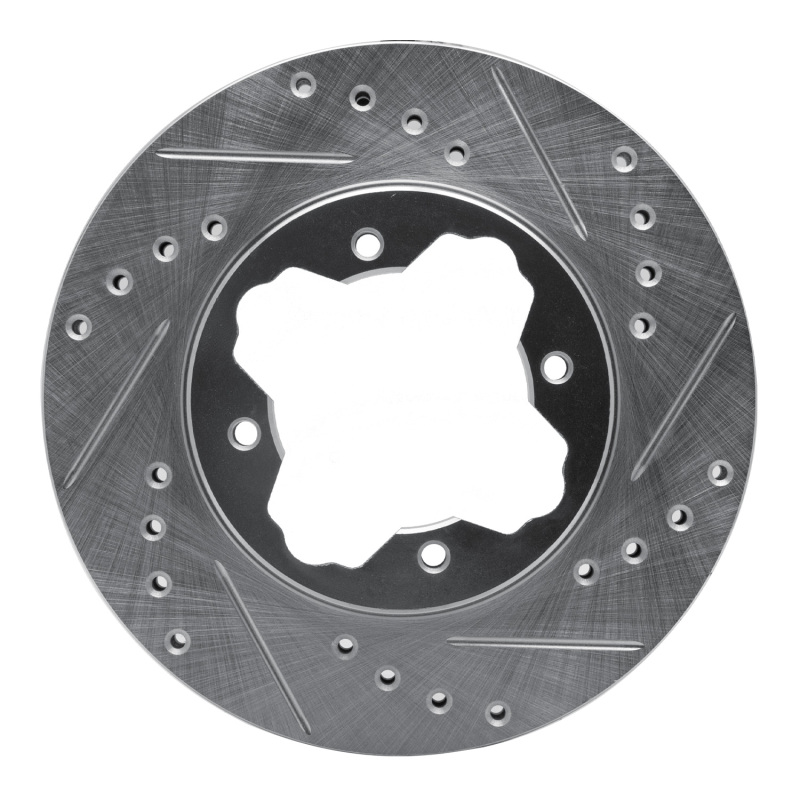 Picture of R1 90-97 Acura CL Front Right Drilled & Slotted Silver Brake Rotor